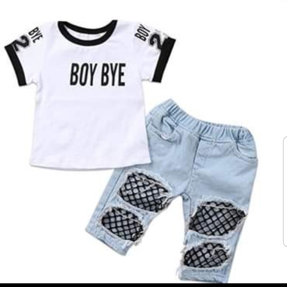 Boy bye outfit for baby girl